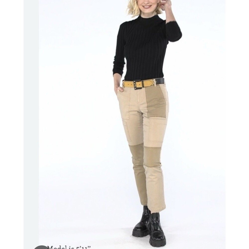 Cabi CAPTAIN PANT Mid-Rise #4510 Khaki Size 8 Was $139